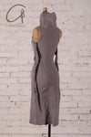 marc le bihan turtleneck dress 21962 E23 granit granite